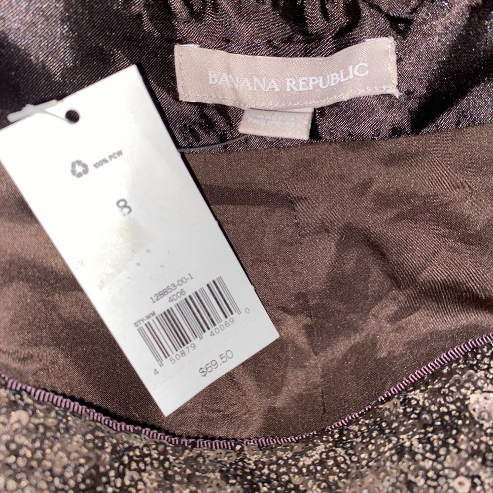 BANANA REPUBLIC BROWN SEQUIN SHORTS - Picture 6 of 12